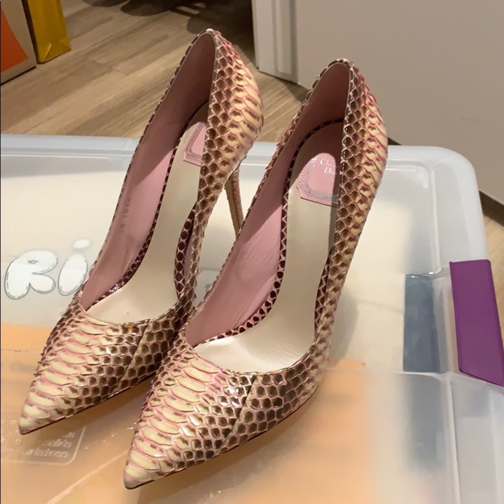 Christian Dior Python leather heels